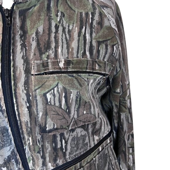Vintage 10X Mens Medium NWTF Jacket Realtree Camo Hunting Insect Hood Seat Pad - Picture 13 of 13